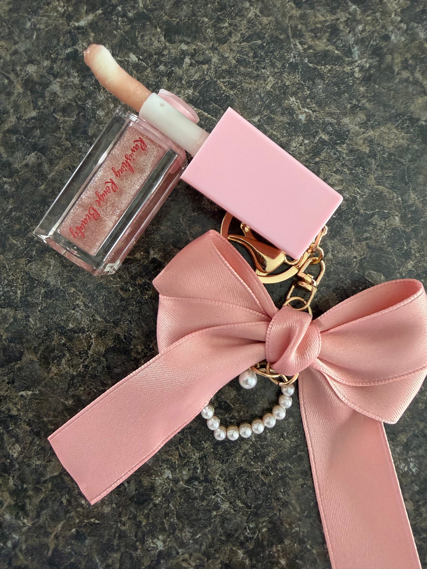 Bow Babe Keychain with Lip Oil