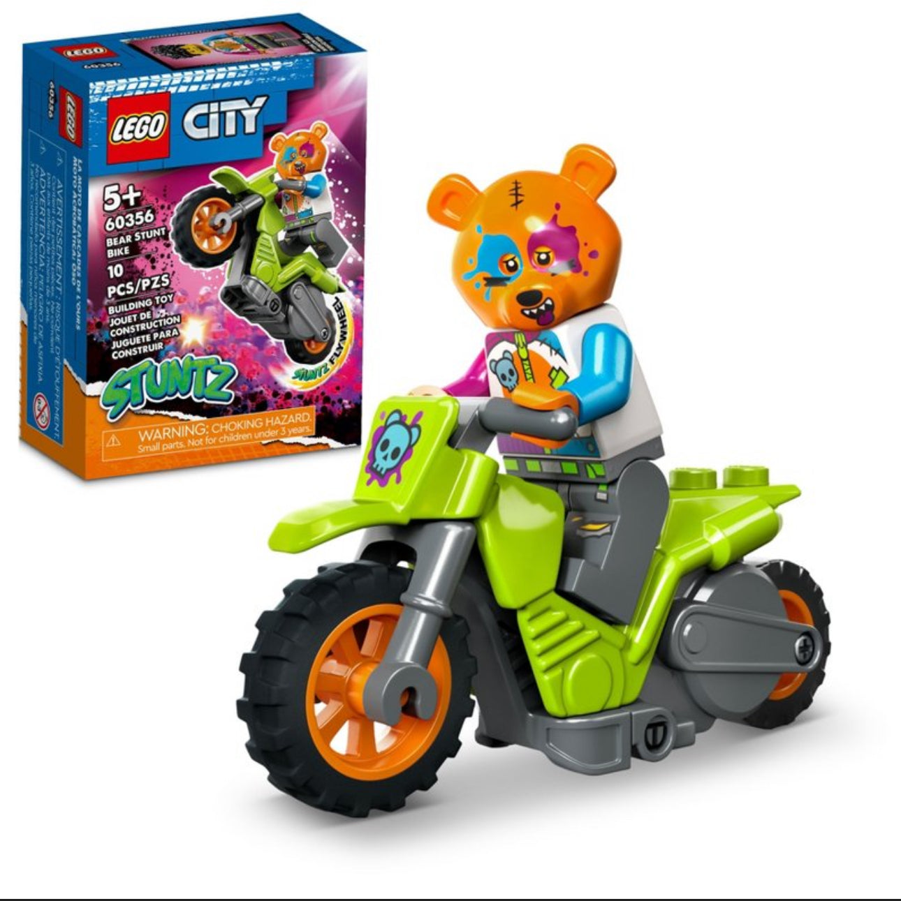 Lego City Stuntz Bear Stunt Bike - 60356