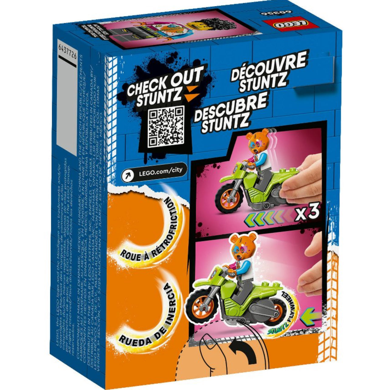Lego City Stuntz Bear Stunt Bike - 60356