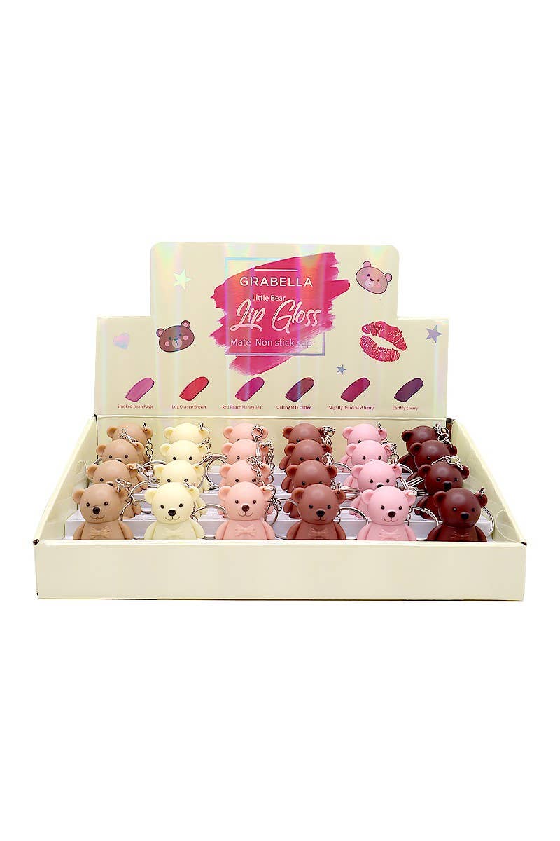 Little Bear Matte Lip Gloss Keychain