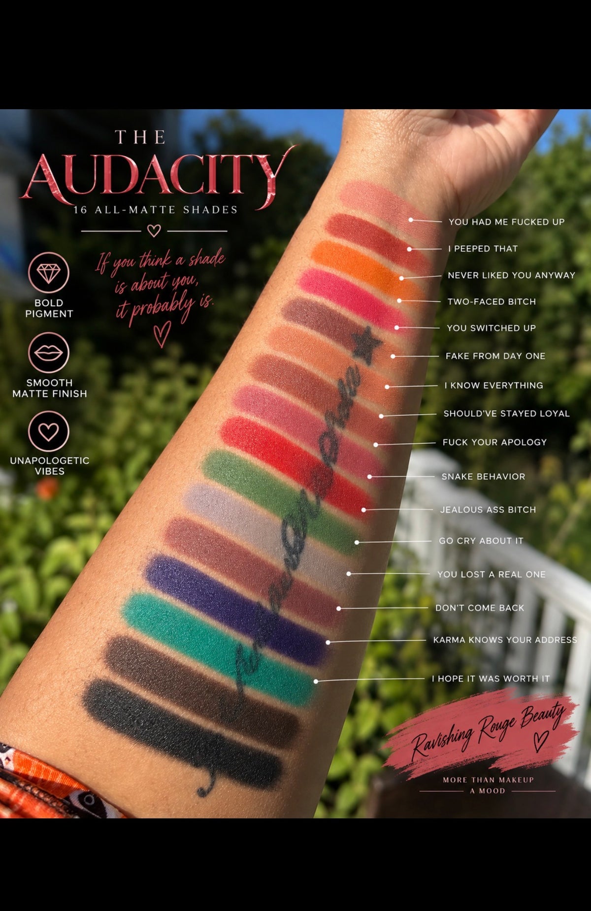 The Audacity 16 pan - All Matte Eyeshadow