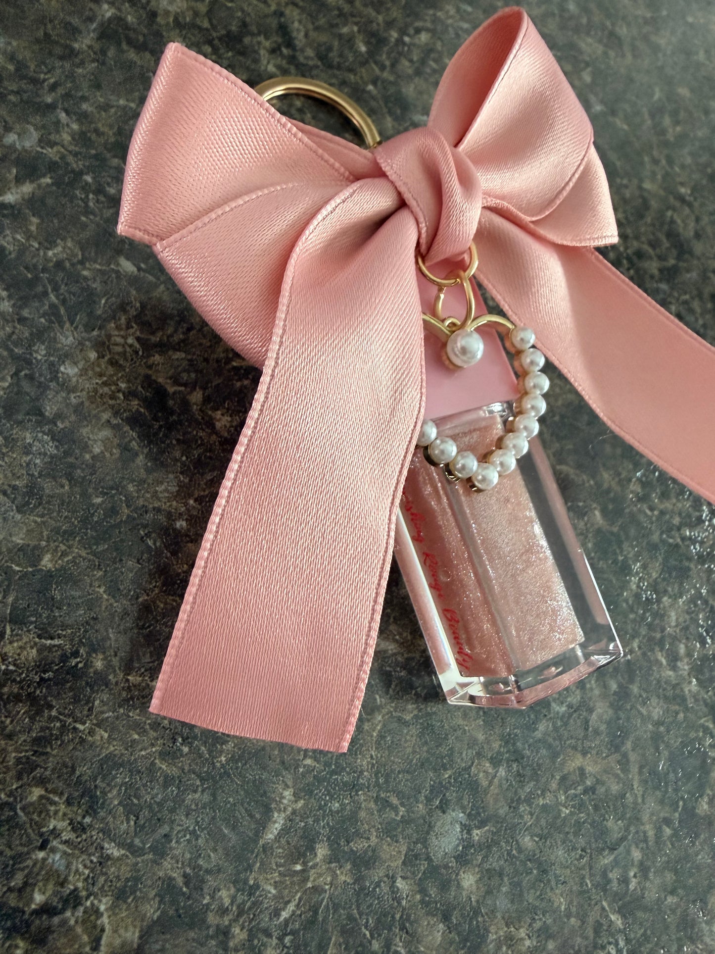 Bow Babe Keychain with Lip Oil