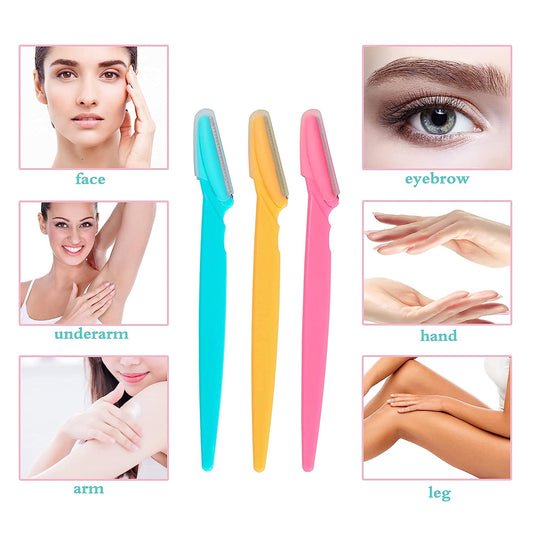 Eyebrow Razors with Safety Cover 3pcs