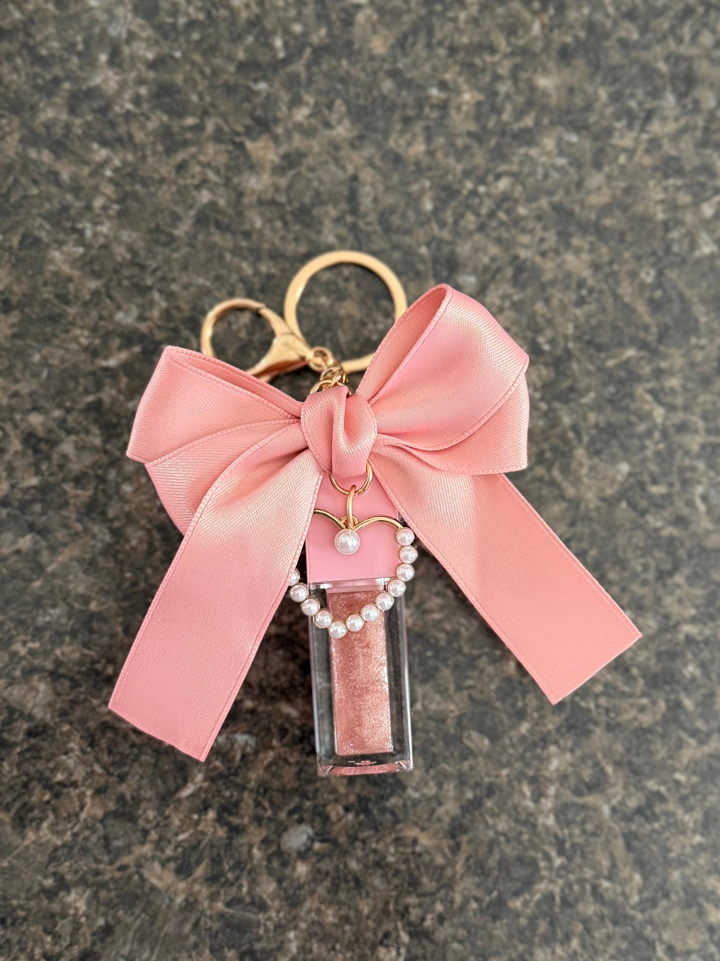 Bow Babe Keychain with Lip Oil
