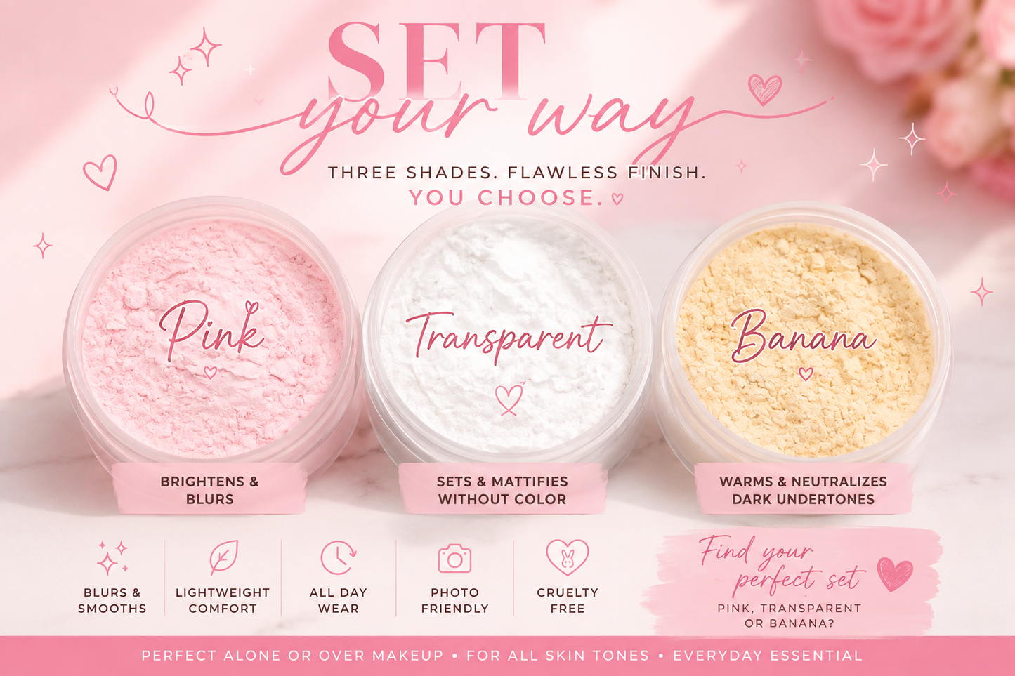 Set the Standard Loose Powder ( Very Finely Milled )