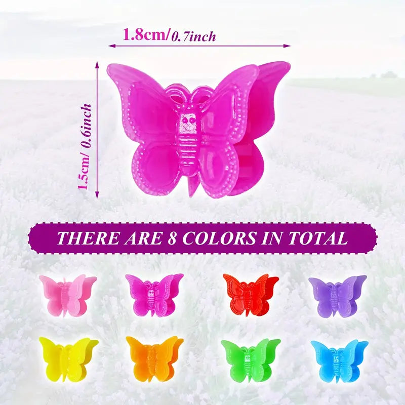 Butterfly Design Hair Claw 10 Pack